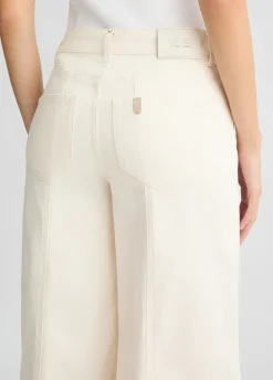 Pantaloni super flare a vita alta