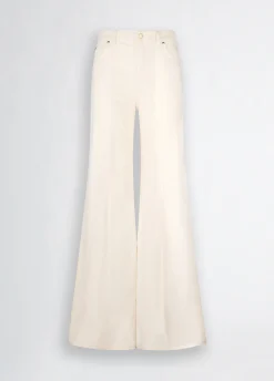 Pantaloni super flare a vita alta