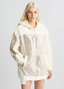 Parka con paillettes