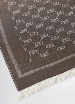 Pashmina monogram jacquard