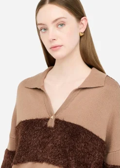 Polo in lana a righe