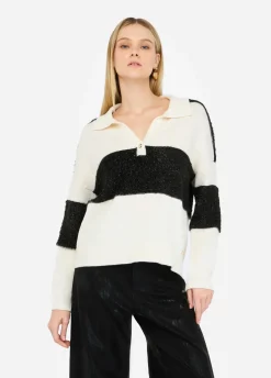 Polo in lana a righe