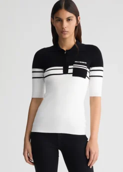 Polo in maglia a righe