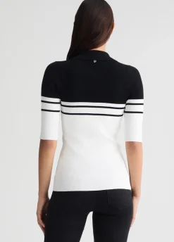 Polo in maglia a righe