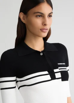 Polo in maglia a righe