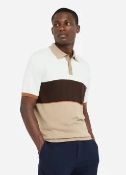 Polo in maglia di cotone e seta
