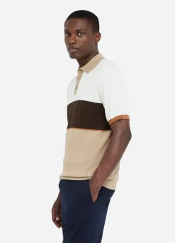Polo in maglia di cotone e seta