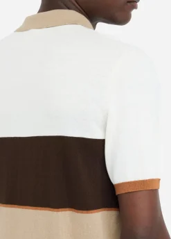 Polo in maglia di cotone e seta