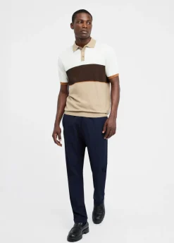 Polo in maglia di cotone e seta