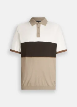 Polo in maglia di cotone e seta