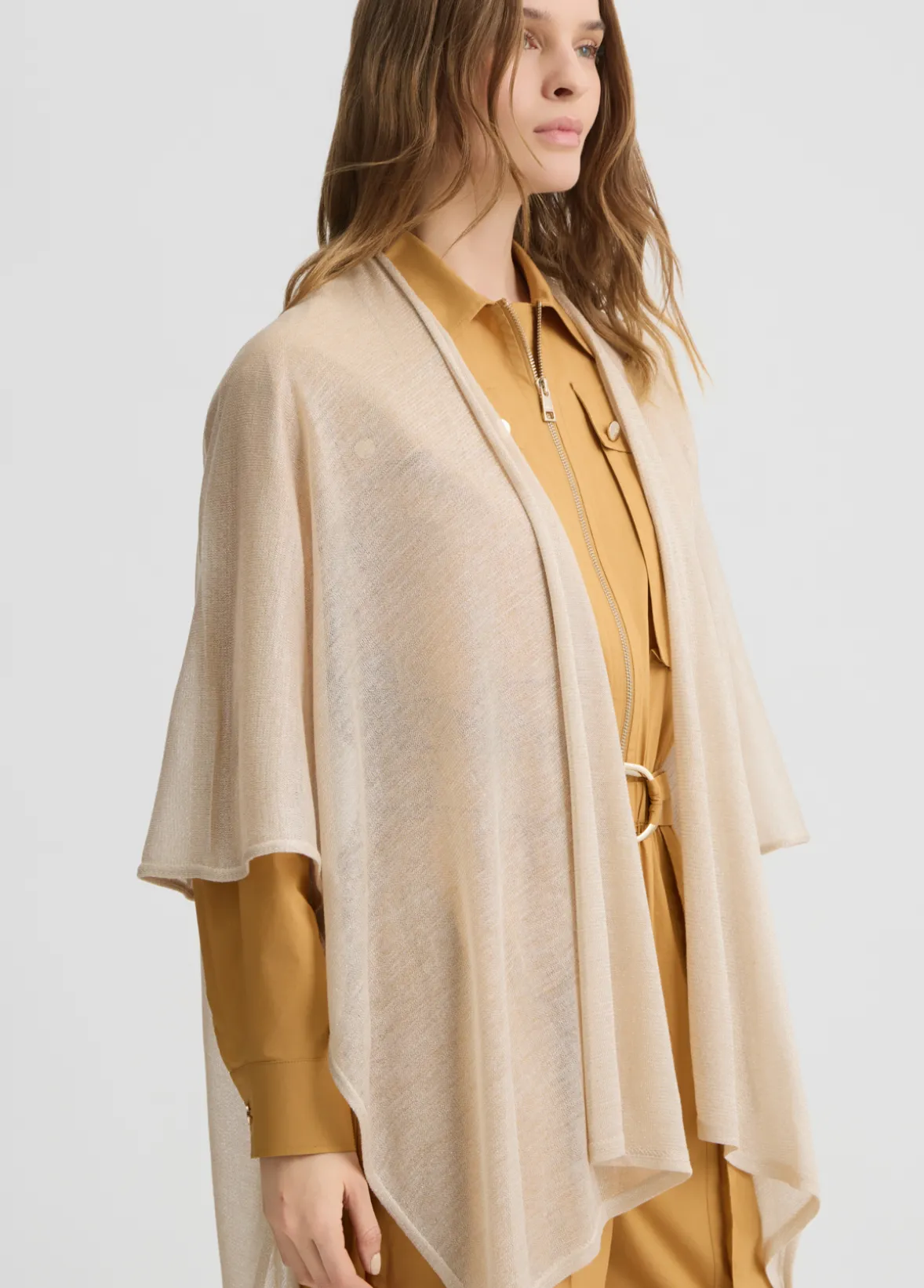 Poncho in maglia lurex®