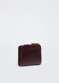 Portafoglio glossy con zip