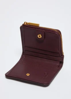 Portafoglio glossy con zip