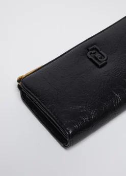 Portafoglio grande zip around glossy