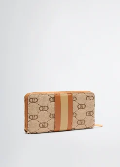 Portafoglio zip around jacquard