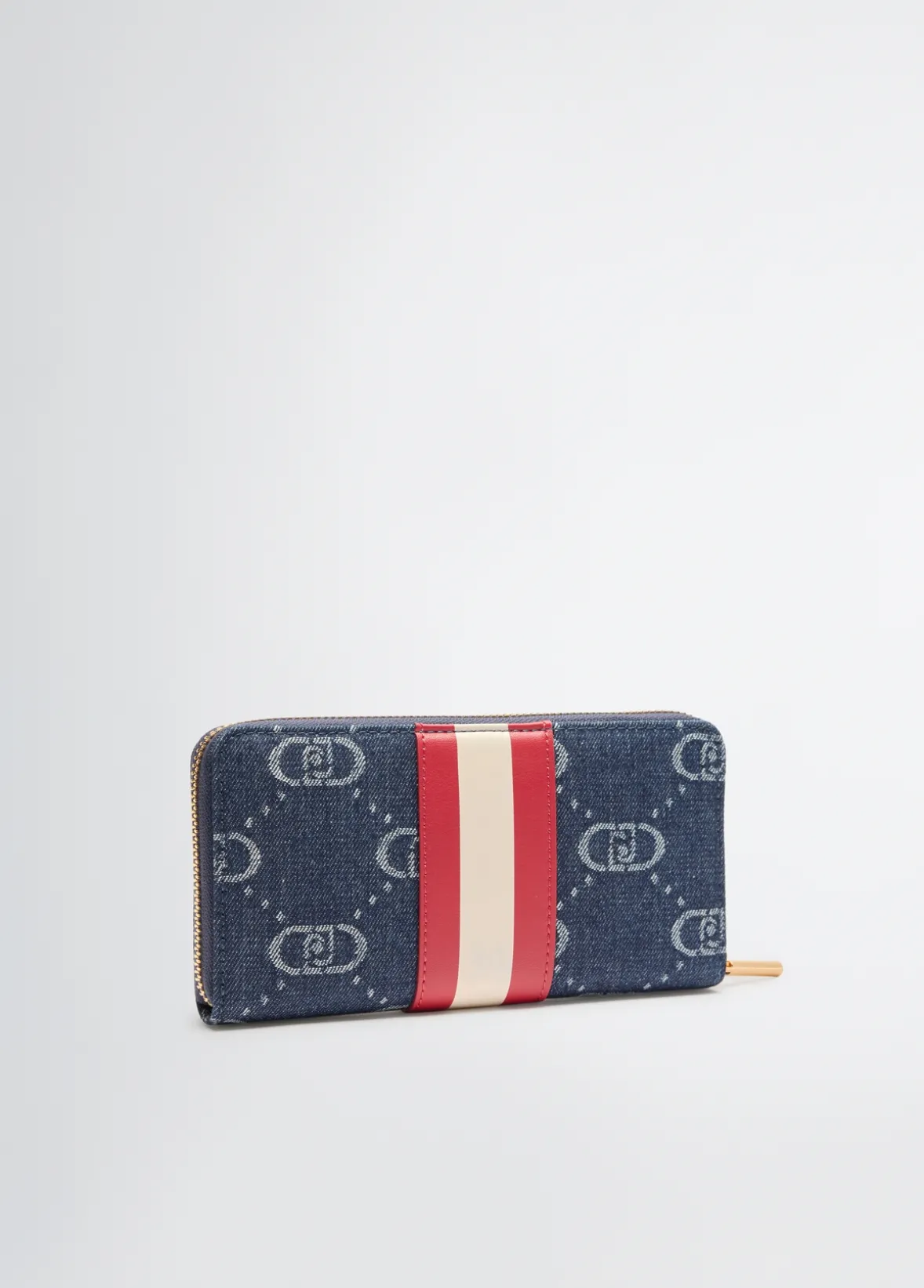 Portafoglio zip around jacquard