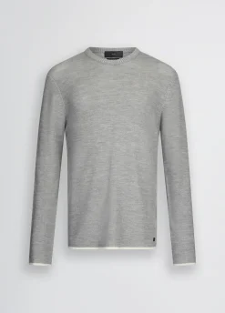 Pullover in lana color ghiaccio
