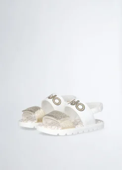 Sandali bimba con maxi logo