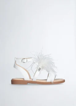 Sandali con piume