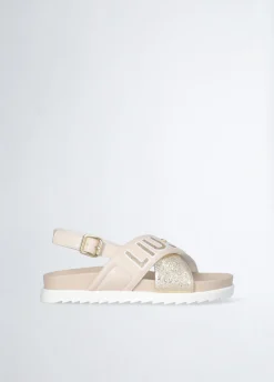Sandali da bimba con maxi logo