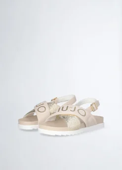Sandali da bimba con maxi logo
