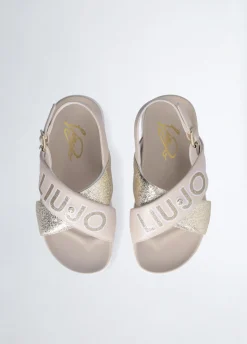 Sandali da bimba con maxi logo