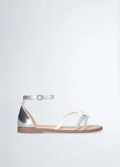 Sandali flat con strass