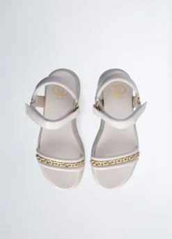 Sandali platform con dettaglio chain
