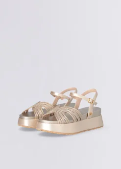 Sandali platform con dettaglio chain