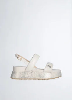Sandali platform con pietre gioiello