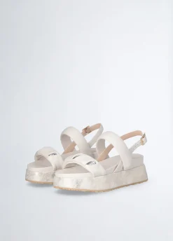 Sandali platform con pietre gioiello