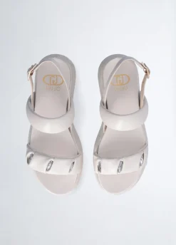 Sandali platform con pietre gioiello