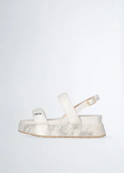 Sandali platform con pietre gioiello