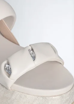 Sandali platform con pietre gioiello