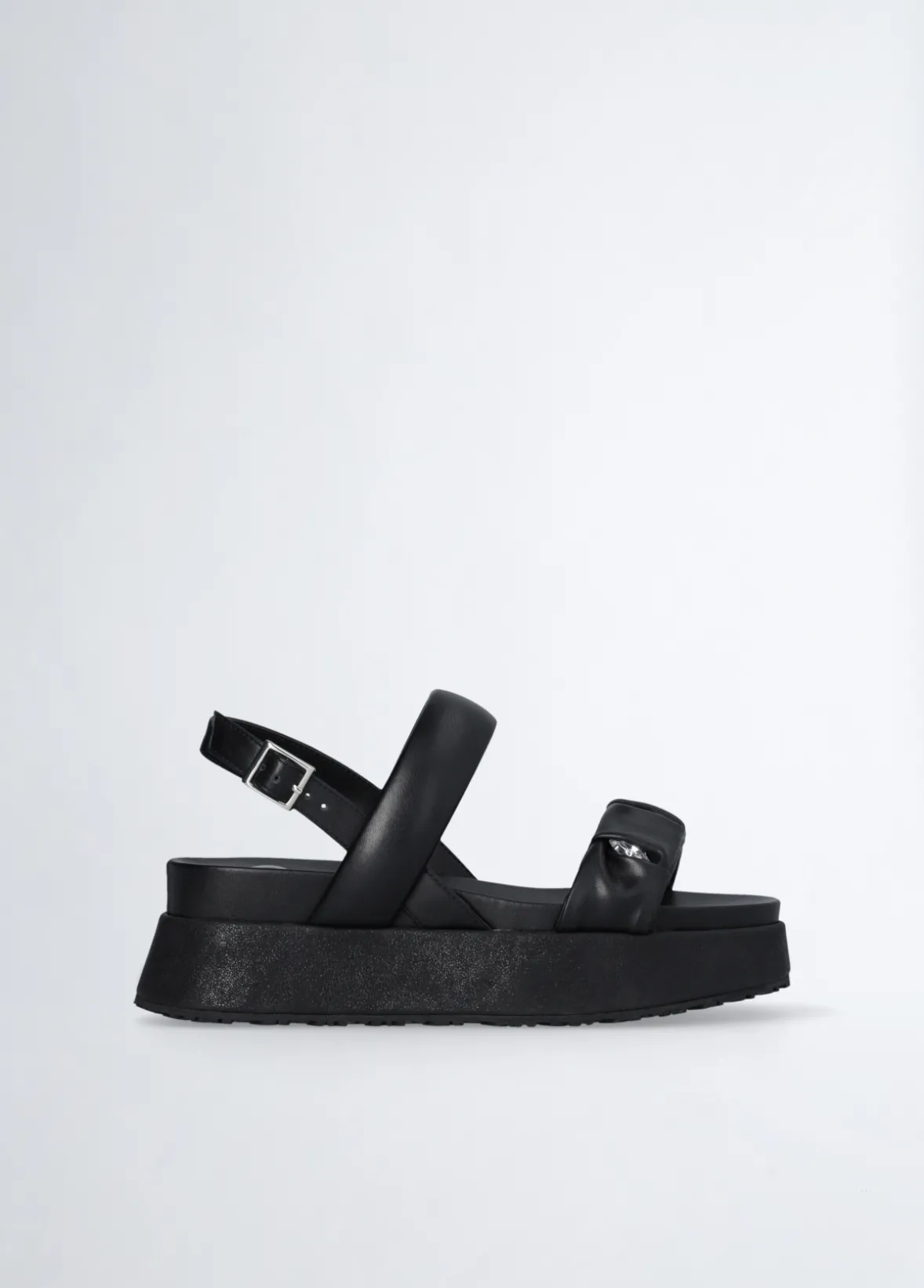 Sandali platform con pietre gioiello