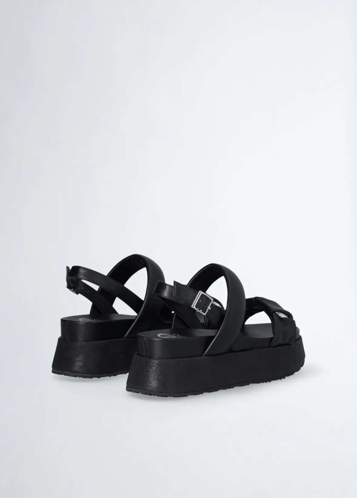 Sandali platform con pietre gioiello