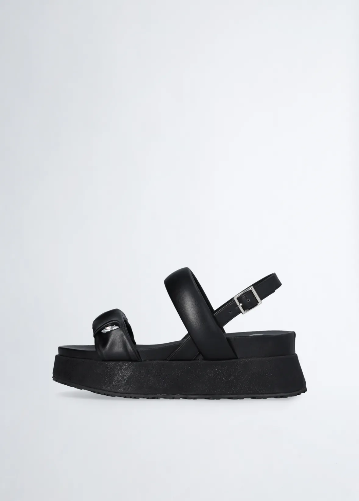Sandali platform con pietre gioiello