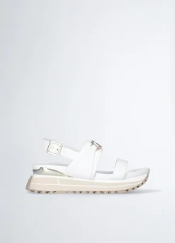 Sandali platform in pelle
