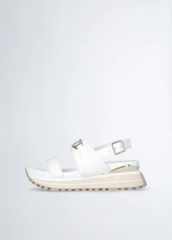 Sandali platform in pelle