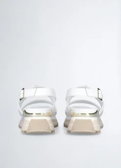 Sandali platform in pelle