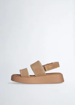 Sandali platform in suede