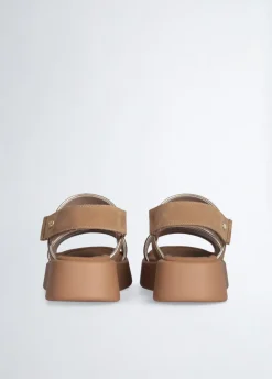 Sandali platform in suede