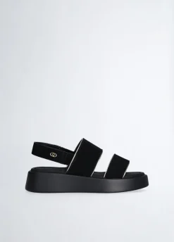 Sandali platform in suede