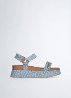 Sandali platform monogram