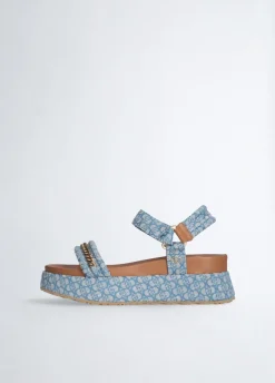 Sandali platform monogram