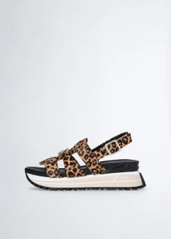 Sandali platform stampa leopard