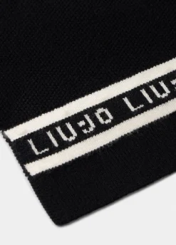 Sciarpa con logo e perle
