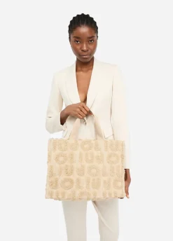Shopping bag grande in misto lana