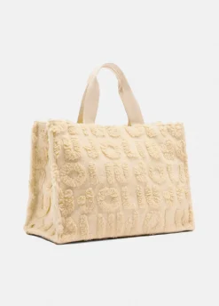 Shopping bag grande in misto lana