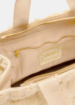 Shopping bag grande in misto lana
